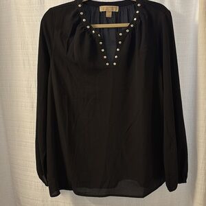 Michael Kors Black Studded Women's Top